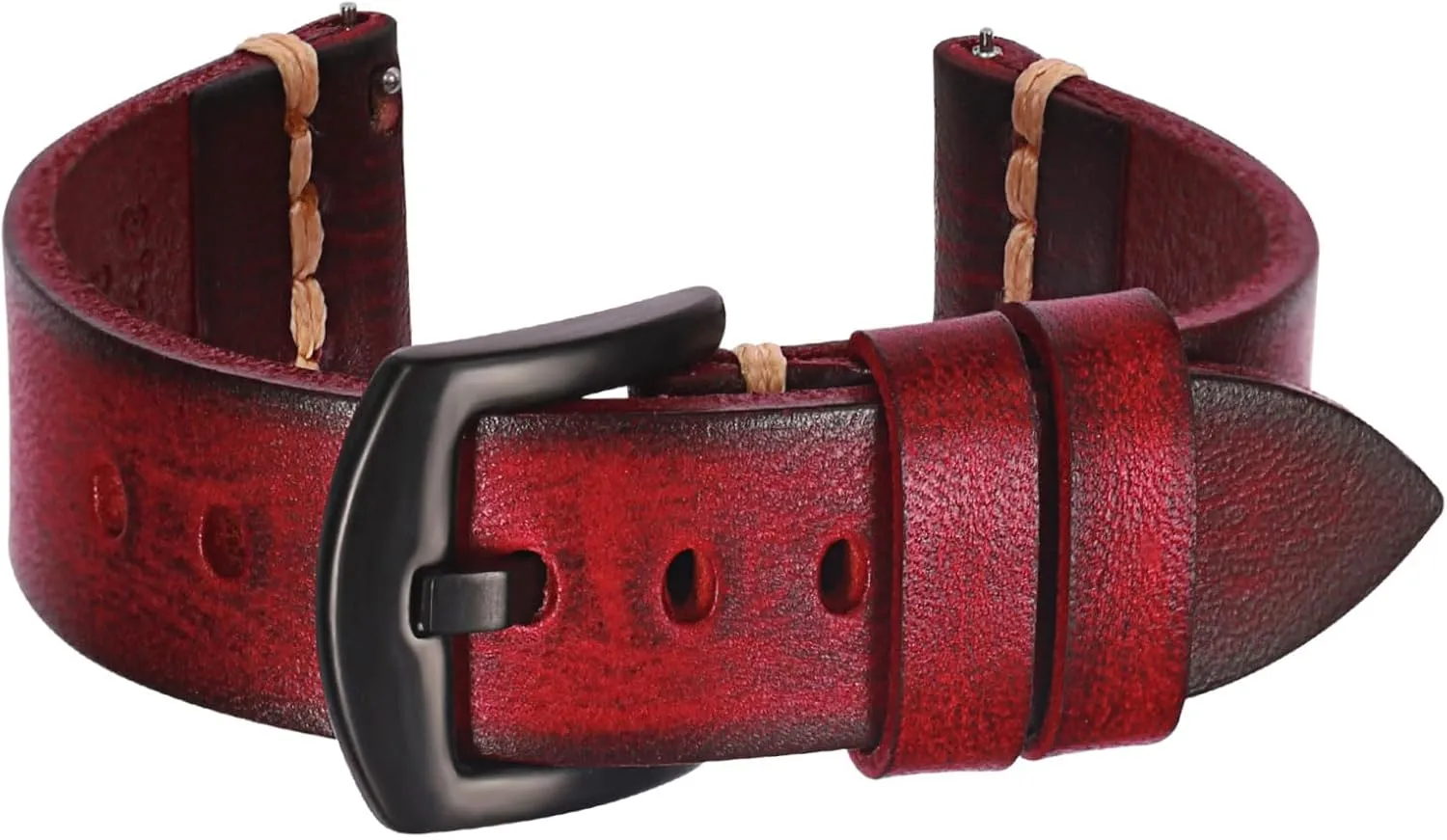 for Men outlet plane preoccupation reptile Quick Release Leather Watch Strap 20mm 22mm with Black Buckle Handmade Calfskin Vegetable-Tanned Leather Watch Bands 