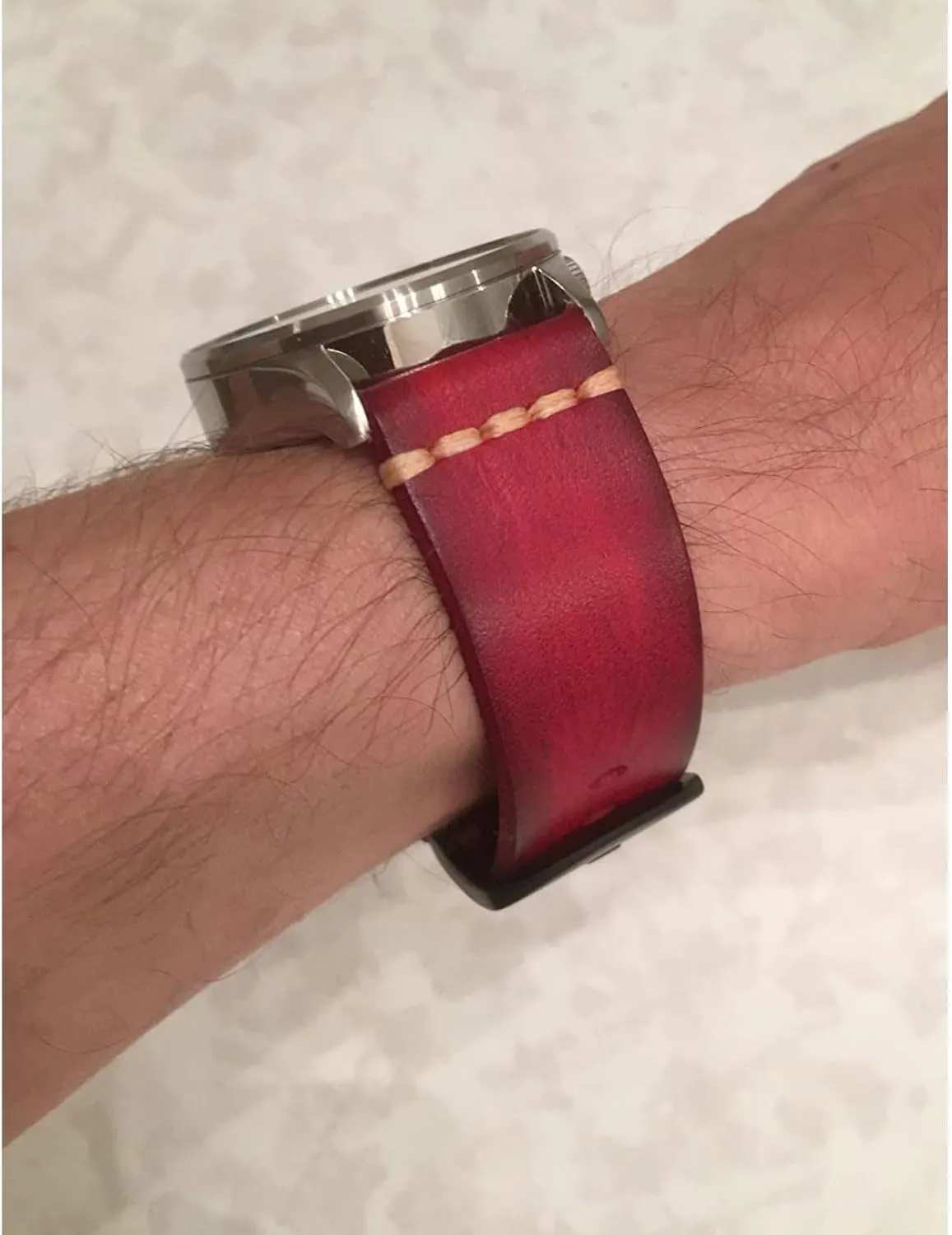 for Men outlet plane preoccupation reptile Quick Release Leather Watch Strap 20mm 22mm with Black Buckle Handmade Calfskin Vegetable-Tanned Leather Watch Bands 