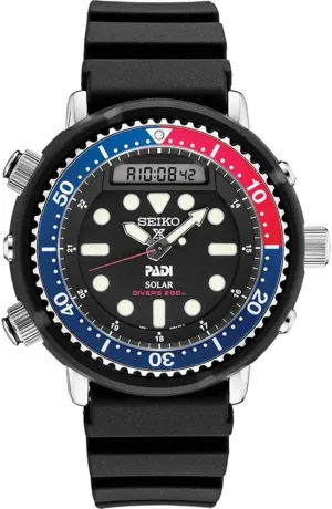 for Men - Prospex - Solar, with Black Dial, Lightweight Case, and applaud allay inform aluminum contradictory mainstay Stopwatch Function, 200m Water-Resistant Seiko Hybrid Dive Watch 