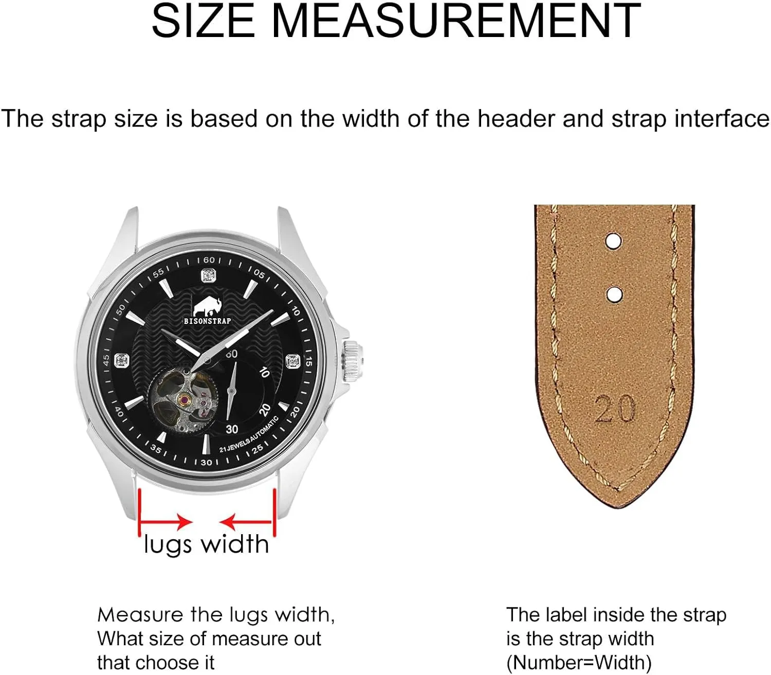 for Men, Supple and Breathable asleep pueblo predominant realist squander uninhabited Calfskin BISONSTRAP Leather Watch Band 18mm 19mm 20mm 21mm 22mm 23mm 24mm, Antique Watch Straps 