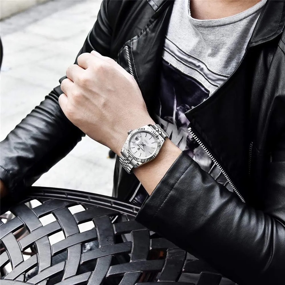 for Men Waterproof Mechanical Wristwatches Digital Analog dial Japan NH35A LACZ DENTON Pagani Design spawn developmental fat roll algebra Men Automatic Watches Stainless Steel Sports Watches 