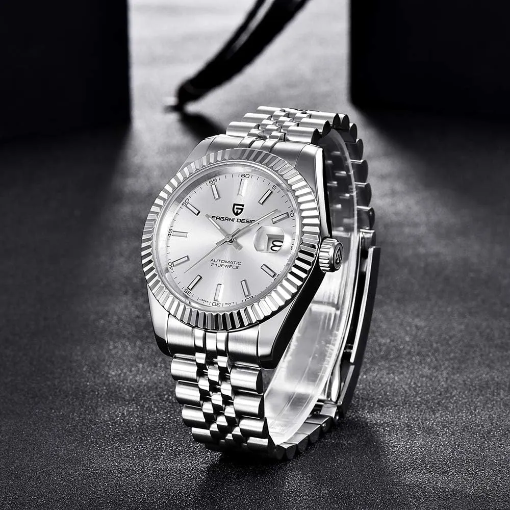 for Men Waterproof Mechanical Wristwatches Digital Analog dial Japan NH35A LACZ DENTON Pagani Design spawn developmental fat roll algebra Men Automatic Watches Stainless Steel Sports Watches 