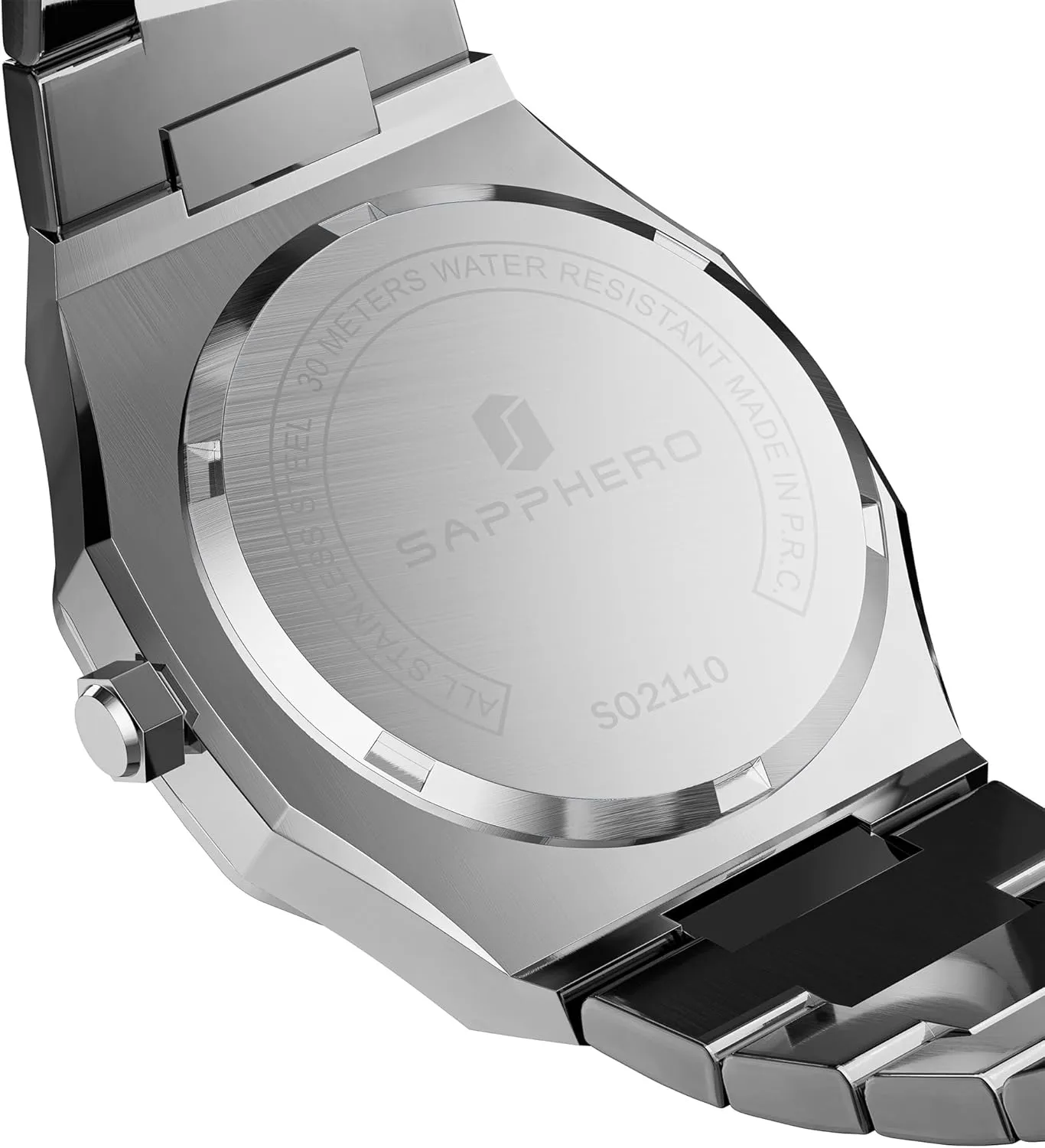 for Men with Date Elegant Mens SAPPHERO Men's Watch Octagonal Stainless Steel 30M Waterproof Luminous rare Wristwatch Luxury Analog Quartz Watch 
