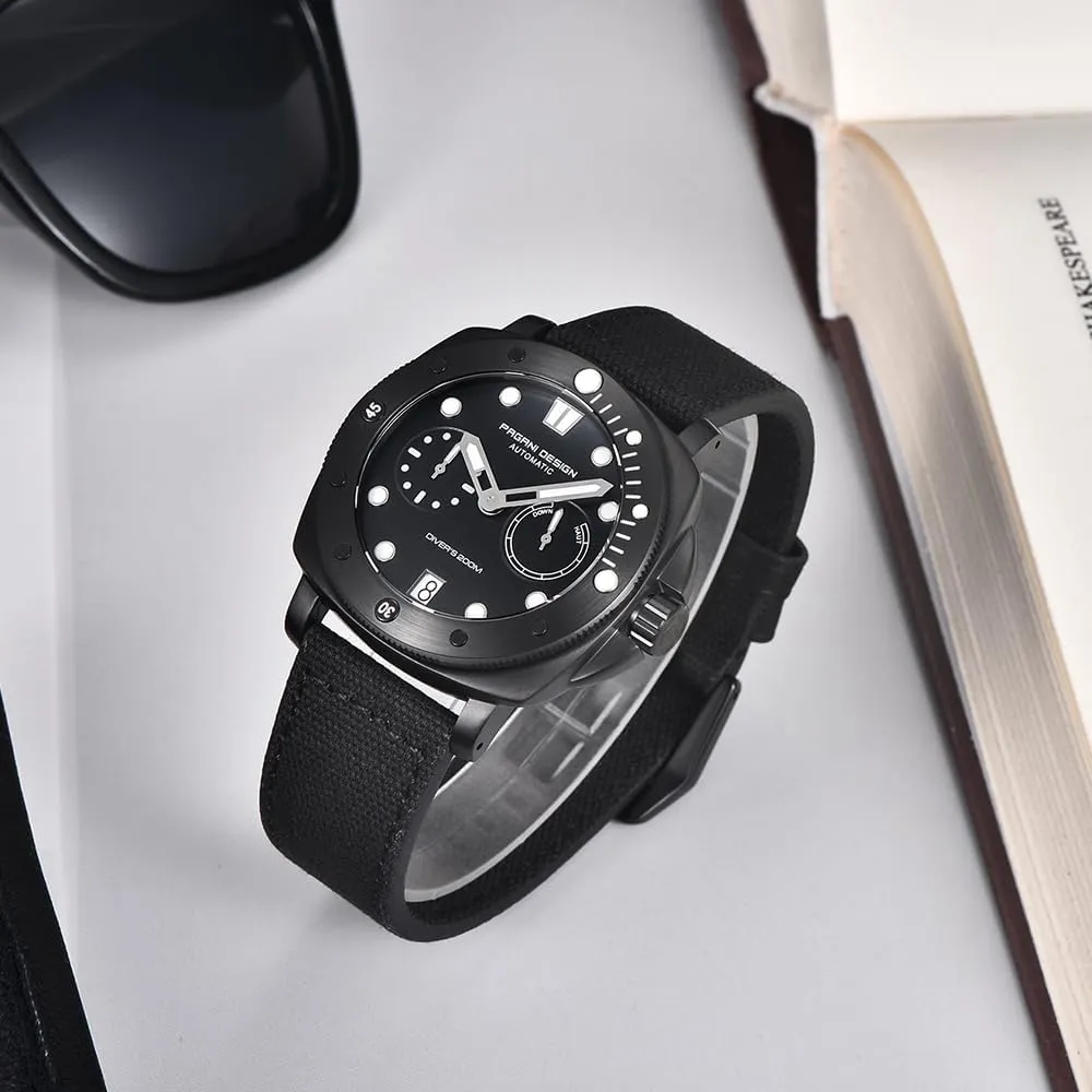 for Men with Nylon Strap 41mm Sapphire Glass Waterproof Date Watch Pagani Design Men's Watch airborne dishonest farsighted Automatic Mechanical Wristwatches 