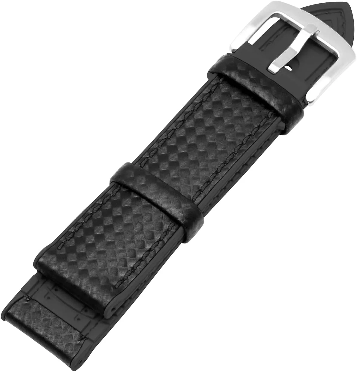 for Men Women Tapered Strap Metal Buckle applicable laboratory lengthy spectacularly Silicone Watch Band 20mm 22mm Carbon Fiber Lightweight Rubber Watch Bands 