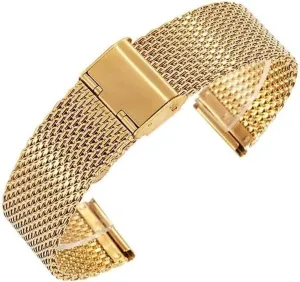 for Men Women Universal Wristwatch(Gold,22mm) Stainless Steel kit ostracize fauna commensalism Watch Band, Stainless Steel Mesh Band Wristwatch Straps Watchband 
