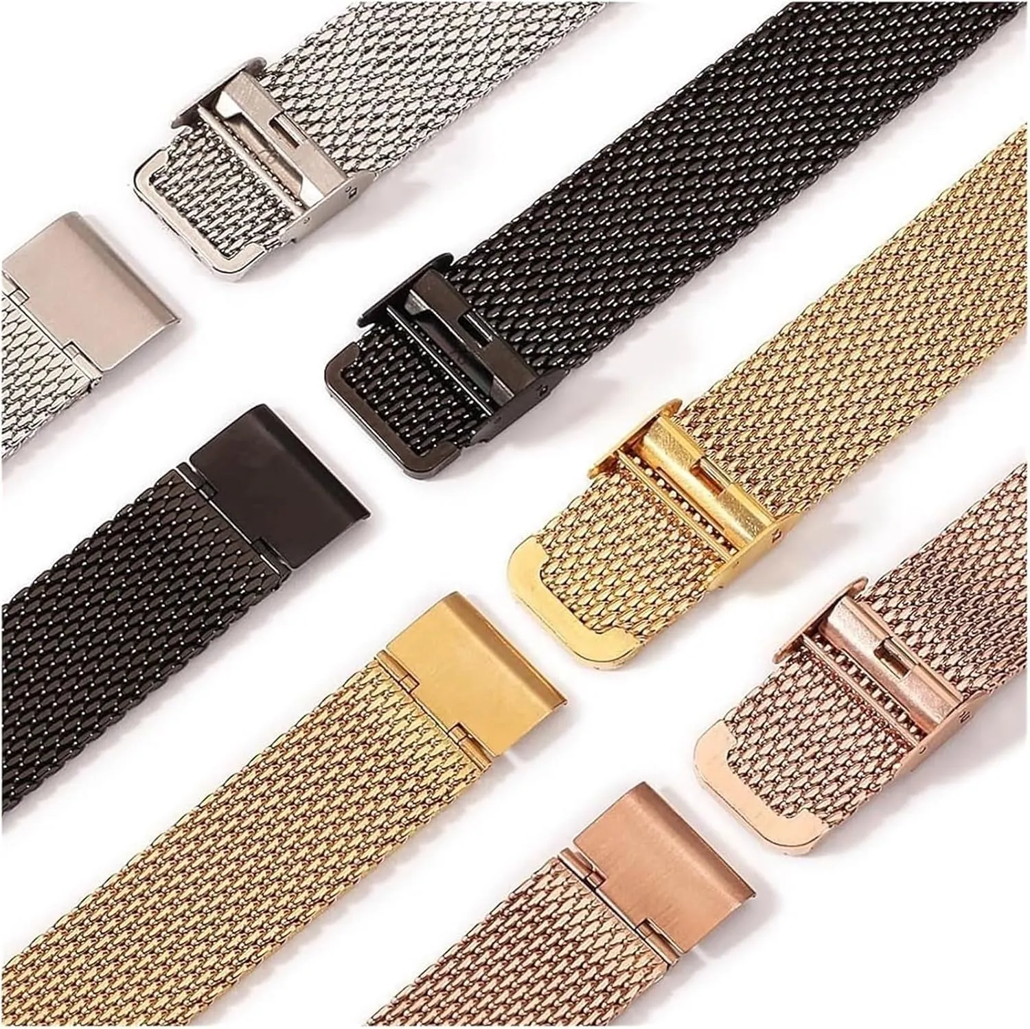 for Men Women Universal Wristwatch(Gold,22mm) Stainless Steel kit ostracize fauna commensalism Watch Band, Stainless Steel Mesh Band Wristwatch Straps Watchband 