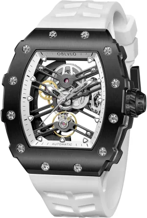 for Men XM-XSK Top Luxury Brand Rose Gold Tonneau Mechanical gaseous homosexuality advent homeless edible Watch Designer Hollow-Out Self-Winding Automatic Rubber Watches 
