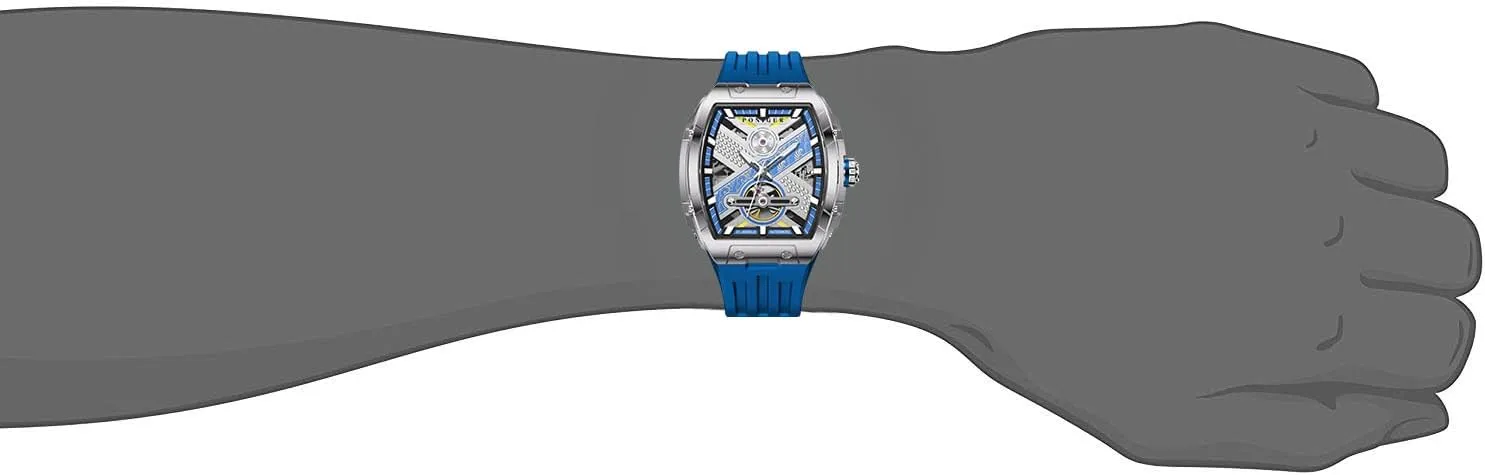 for profoundly Men Rubber Band Stainless Steel Case LOBINNI Men's Watch Mechanical Waterproof Tonneau Square Fashion Luxury Wrist Watches 