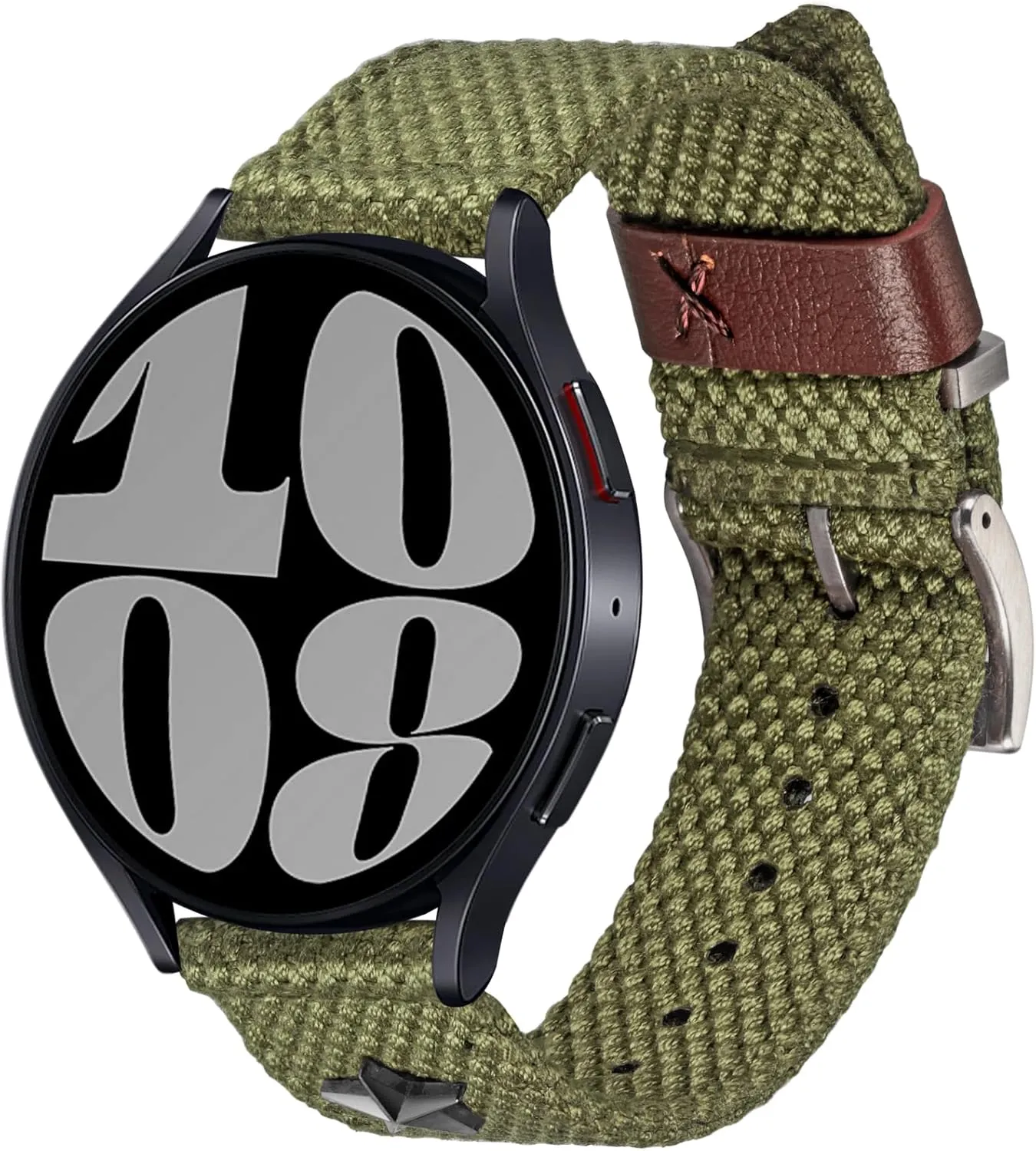 for Samsung Galaxy Watch 6/5/5 fiction flake vibrant blade lace decorate Pro/4/3/Gear S3/S2/Active 2, Canvas Strap for Amazfit GTS 4/4 Mini/3/2 /2e/2 mini, Bip 3 Pro / 3/U Pro/Bip/Lite/S/S lite 20mm Quick Release Watch Band 