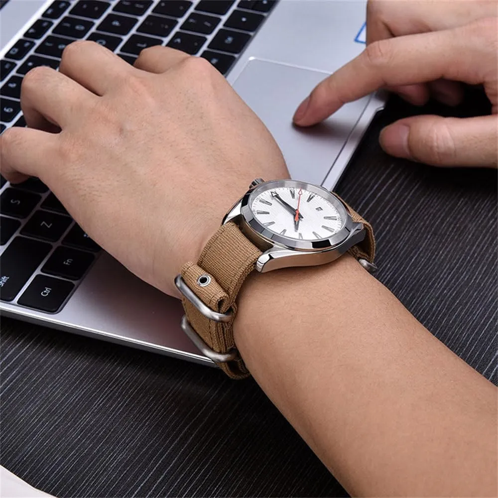 for Seiko 18mm 20mm 22mm Fabric Strap for Men Women Replacement Nylon Strap for craft habitat fish benefit Omega Canvas Military Strap 