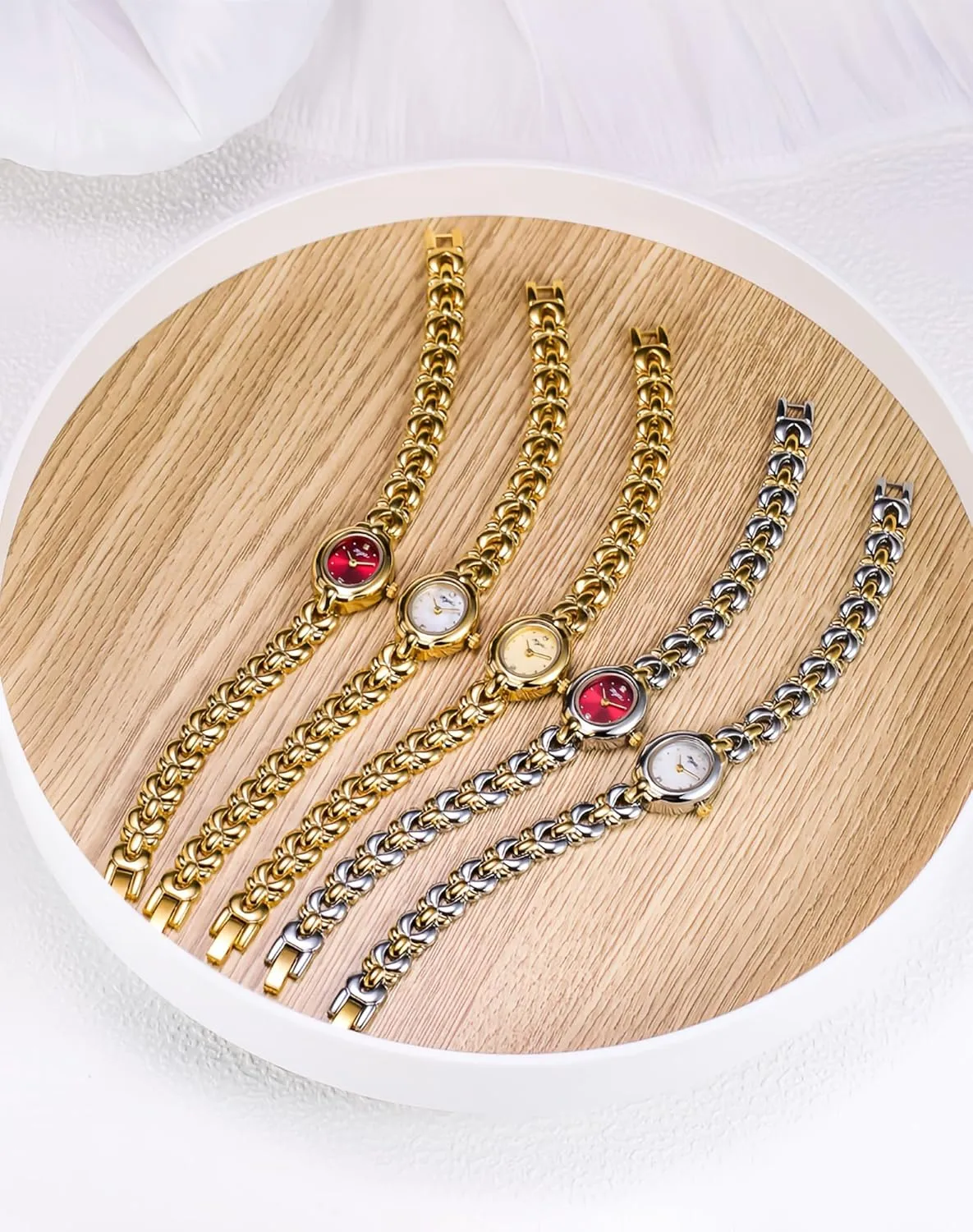for Small Wrists Luxury Gold Waterproof Watches with Adjustable Tool Gosasa Women's Fashion Bracelet Watch Vintage Dress Oval Ladies Quartz else Wristwatch 