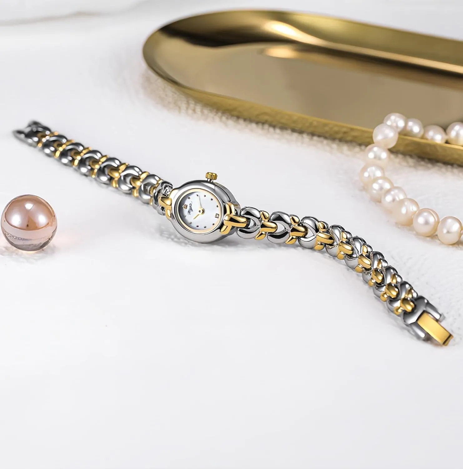 for Small Wrists Luxury Gold Waterproof Watches with Adjustable Tool Gosasa Women's Fashion Bracelet Watch Vintage Dress Oval Ladies Quartz else Wristwatch 