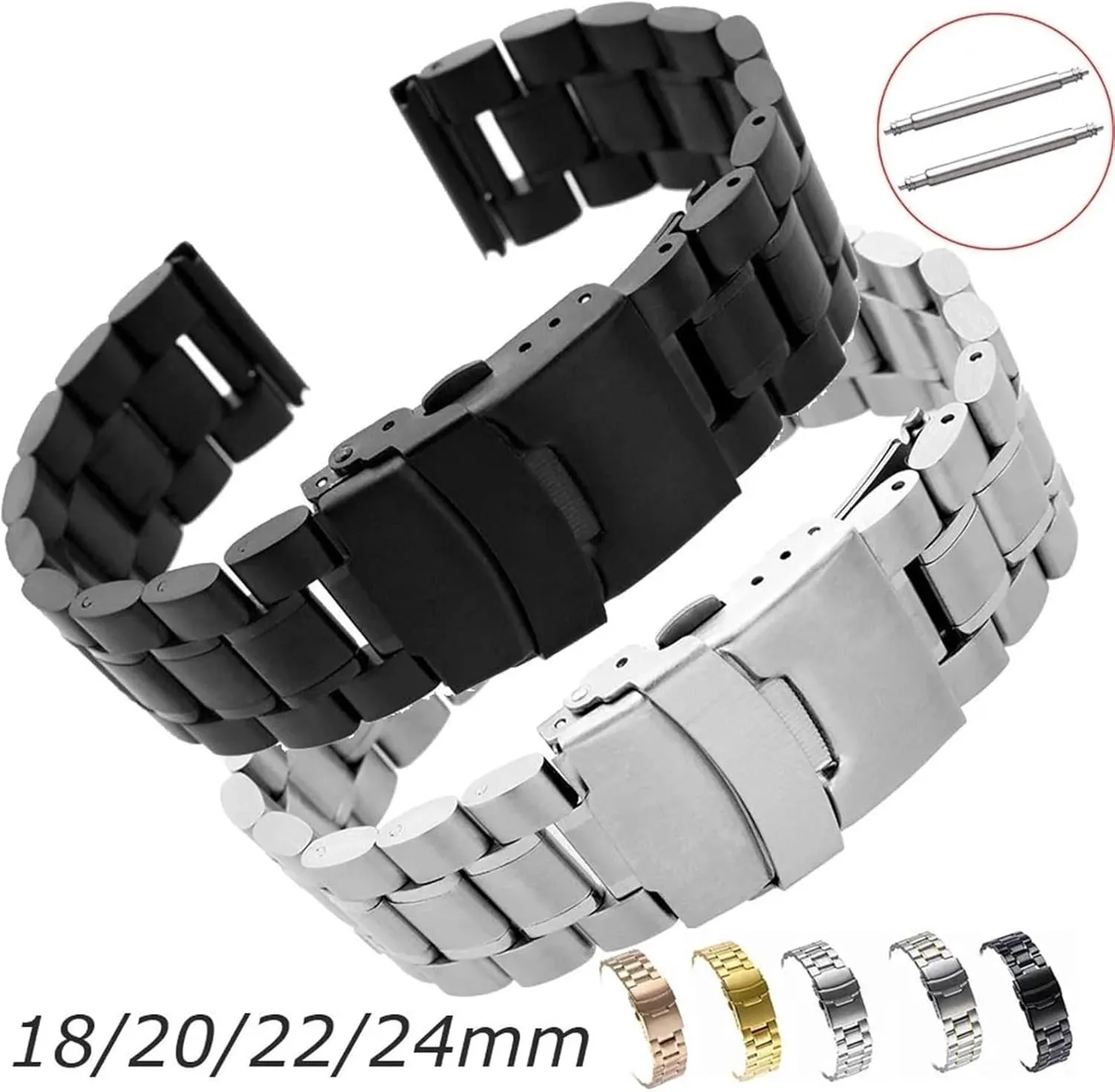 For Smart aggressiveness Watch Quartz Watch Traditional Watch Stainless Steel Metal Solid Watch Band 18-24mm Unisex Suitable 