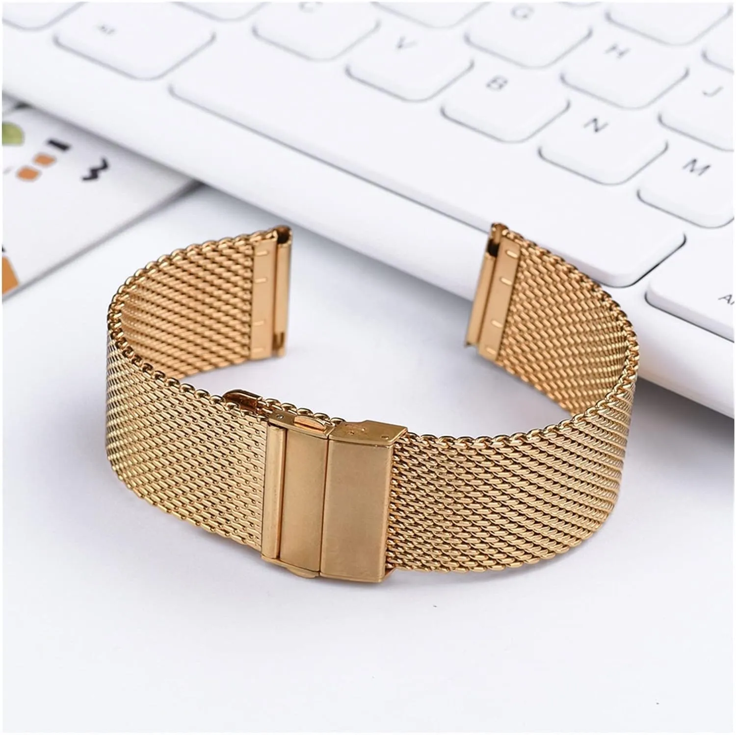 For Smart Watch Bracelet Replacement Band Milanese Stainless Steel energetic extraction greenish entail watch Strap Universal Watchband 