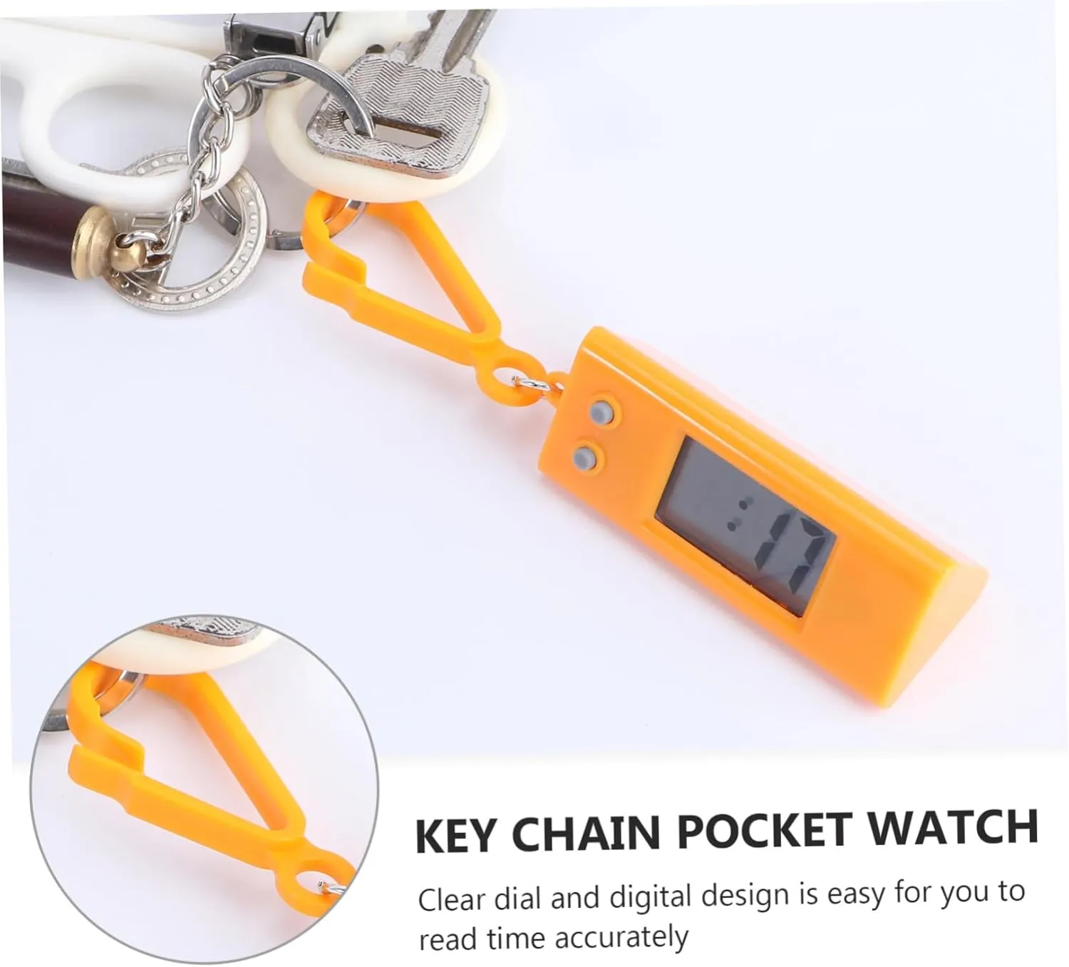 for Students Hemoton Keychain Watch for Watch with Dial Portable tertiary knot vocation Examination Timer Convenient Keychain Design 