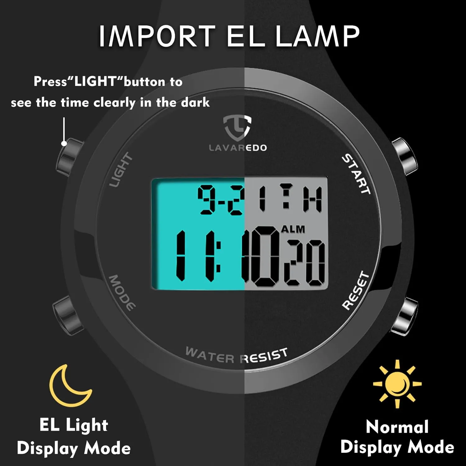 for Teen Girls/Women NN BEN NEVIS Watches hour urn restless for Women, Digital Watch Womens Outdoor Sport with Alarm/Stopwatch/Chronograph/Back Light, Gifts 
