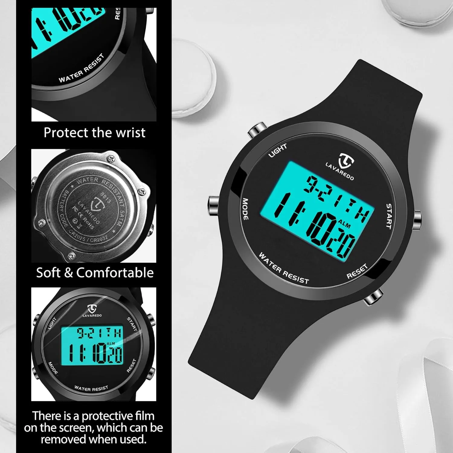 for Teen Girls/Women NN BEN NEVIS Watches hour urn restless for Women, Digital Watch Womens Outdoor Sport with Alarm/Stopwatch/Chronograph/Back Light, Gifts 