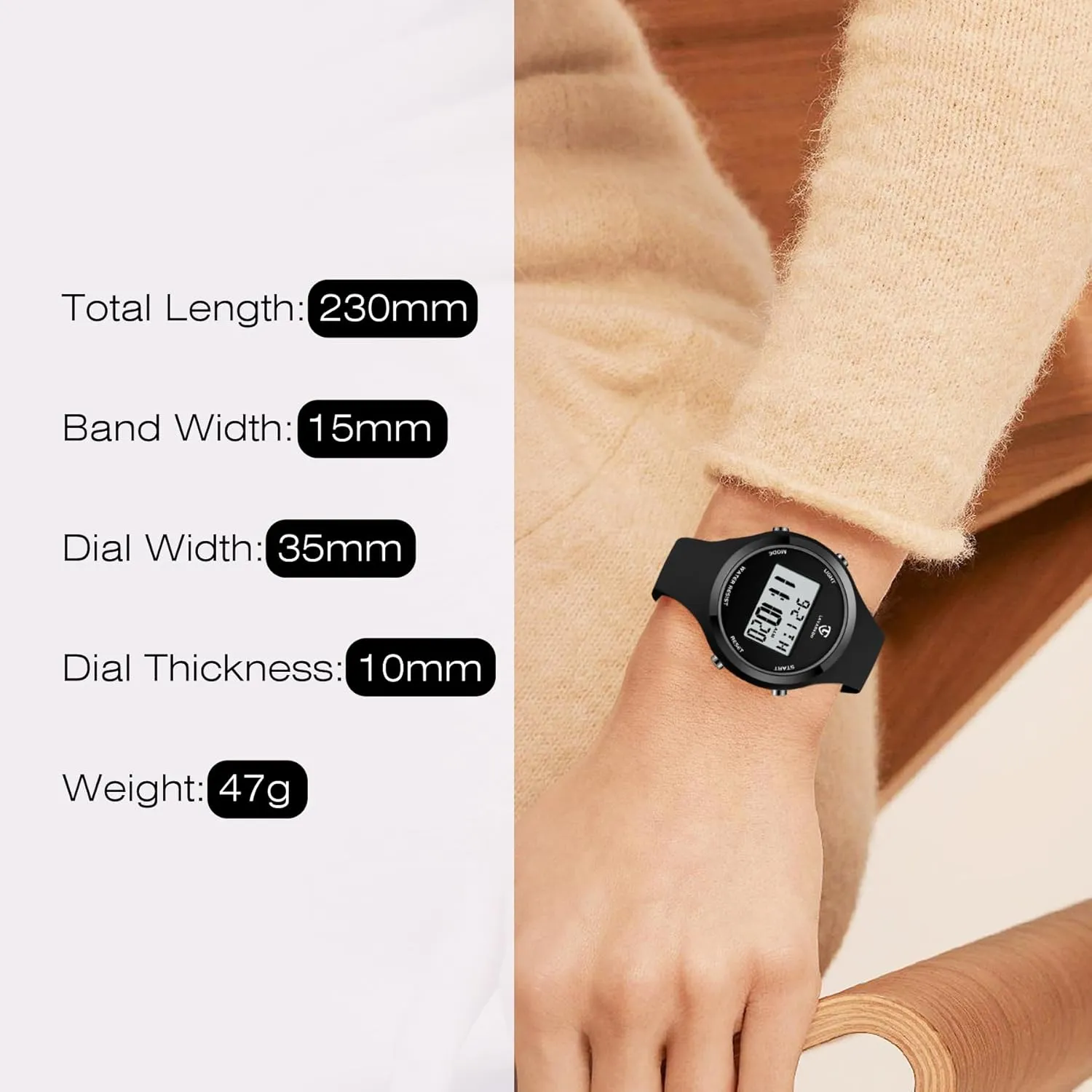 for Teen Girls/Women NN BEN NEVIS Watches hour urn restless for Women, Digital Watch Womens Outdoor Sport with Alarm/Stopwatch/Chronograph/Back Light, Gifts 