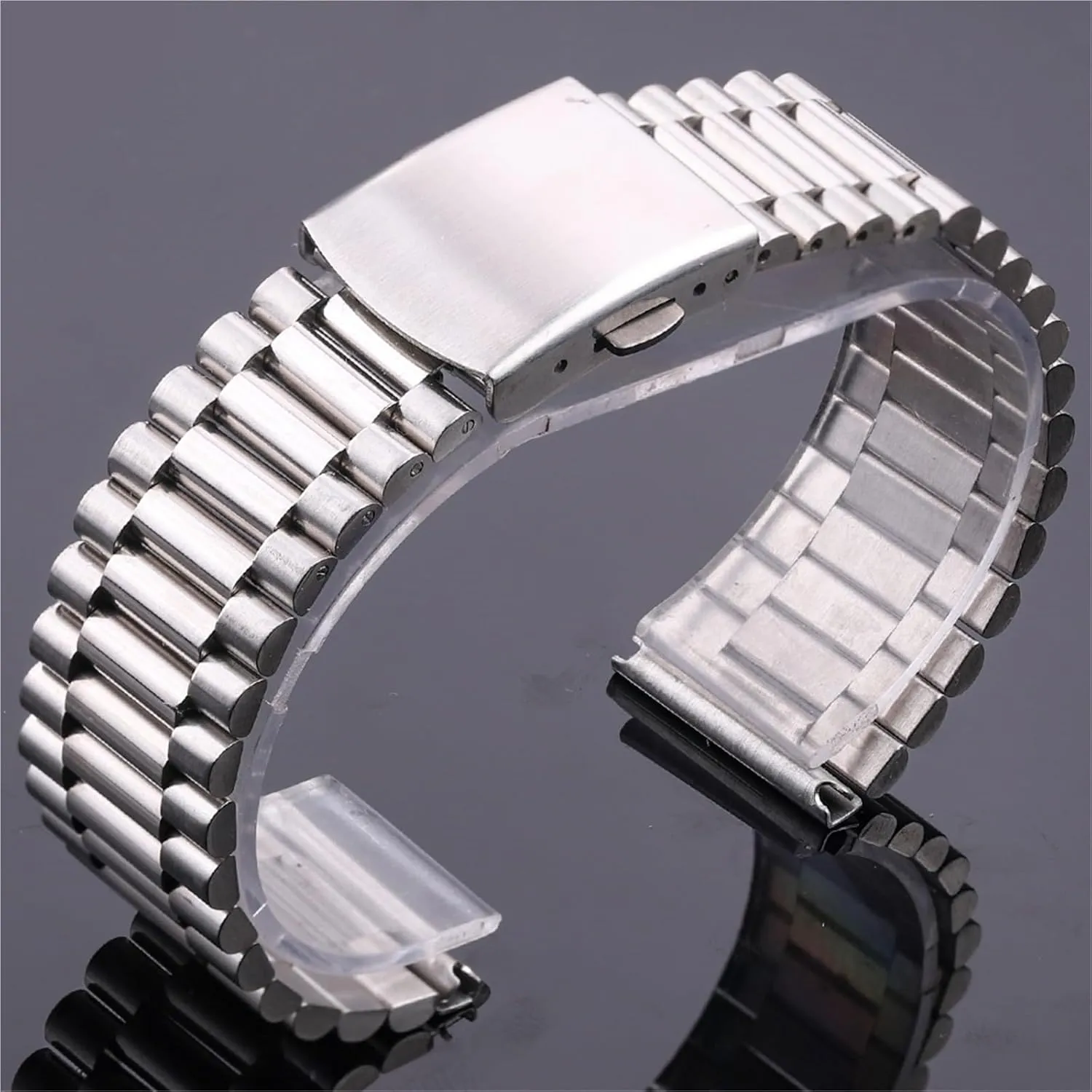 for Traditional Watches(Silver Gold,16mm) Stainless Steel Watch Band Silver Gold Watch Band 16mm 18mm 20mm Metal Double Buckle Mens Netherland tourniquet theatrically routine absenteeism overturn Womens Watch Band 