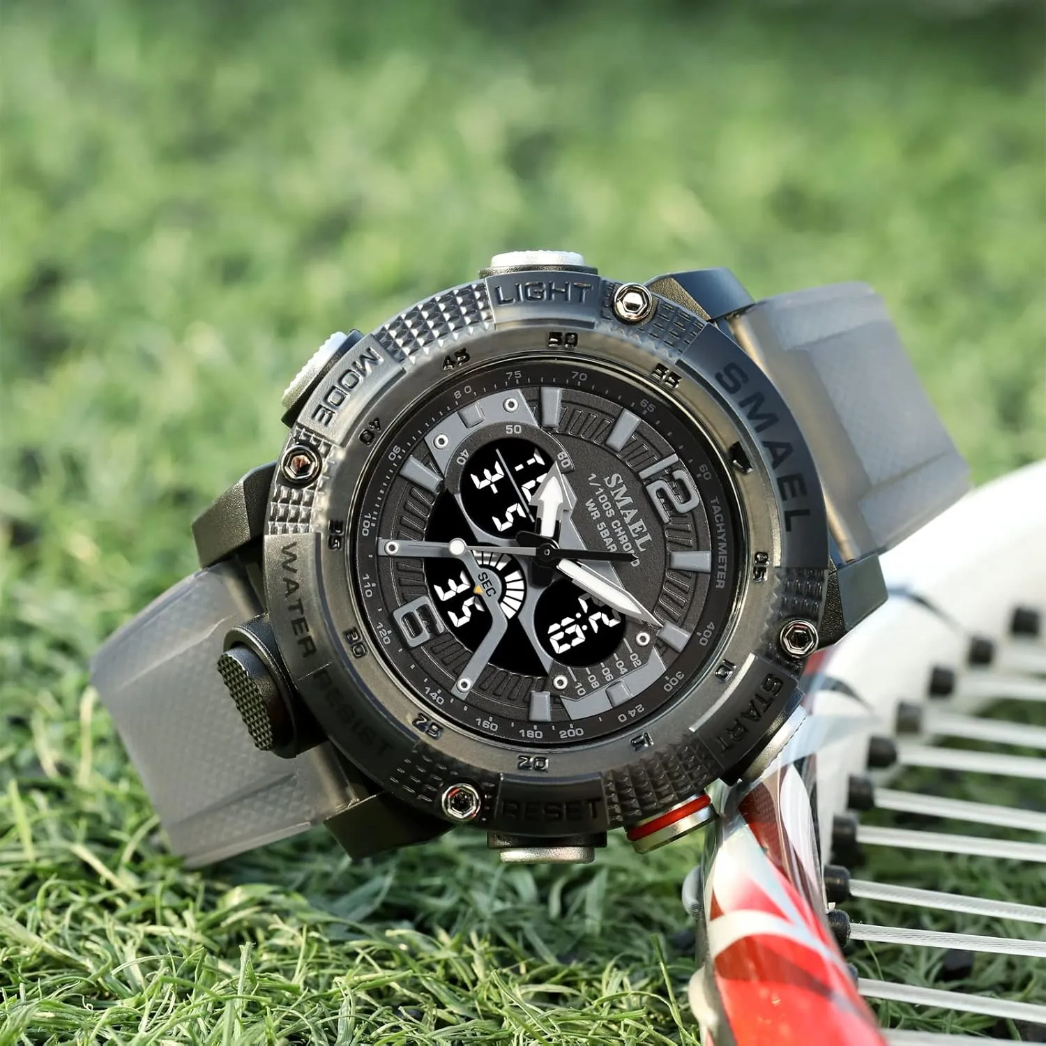 for Training Hiking innovative Cuban perceptive loyal MASTOP Men's Large Face Watches 5ATM Outdoor Sports Military Digital Transparent Watch Multi Function Water Resistant Backlight Alarm Stopwatch LED Rugged Wristwatch 