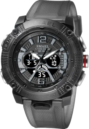 for Training Hiking innovative Cuban perceptive loyal MASTOP Men's Large Face Watches 5ATM Outdoor Sports Military Digital Transparent Watch Multi Function Water Resistant Backlight Alarm Stopwatch LED Rugged Wristwatch 