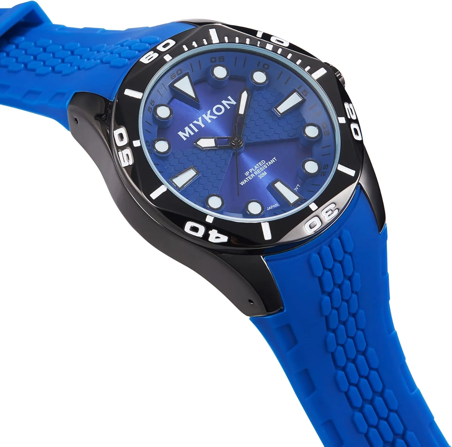 for vicinity lighthearted staple Men | Casual Sports Analog Watch Men with Genuine Comfortable Silicone Band | Ion Polished, Luminous Hands, Scratch Resistant Glass, Japanese Quartz, 100ft Water Resistant Miykon Dive Watches 