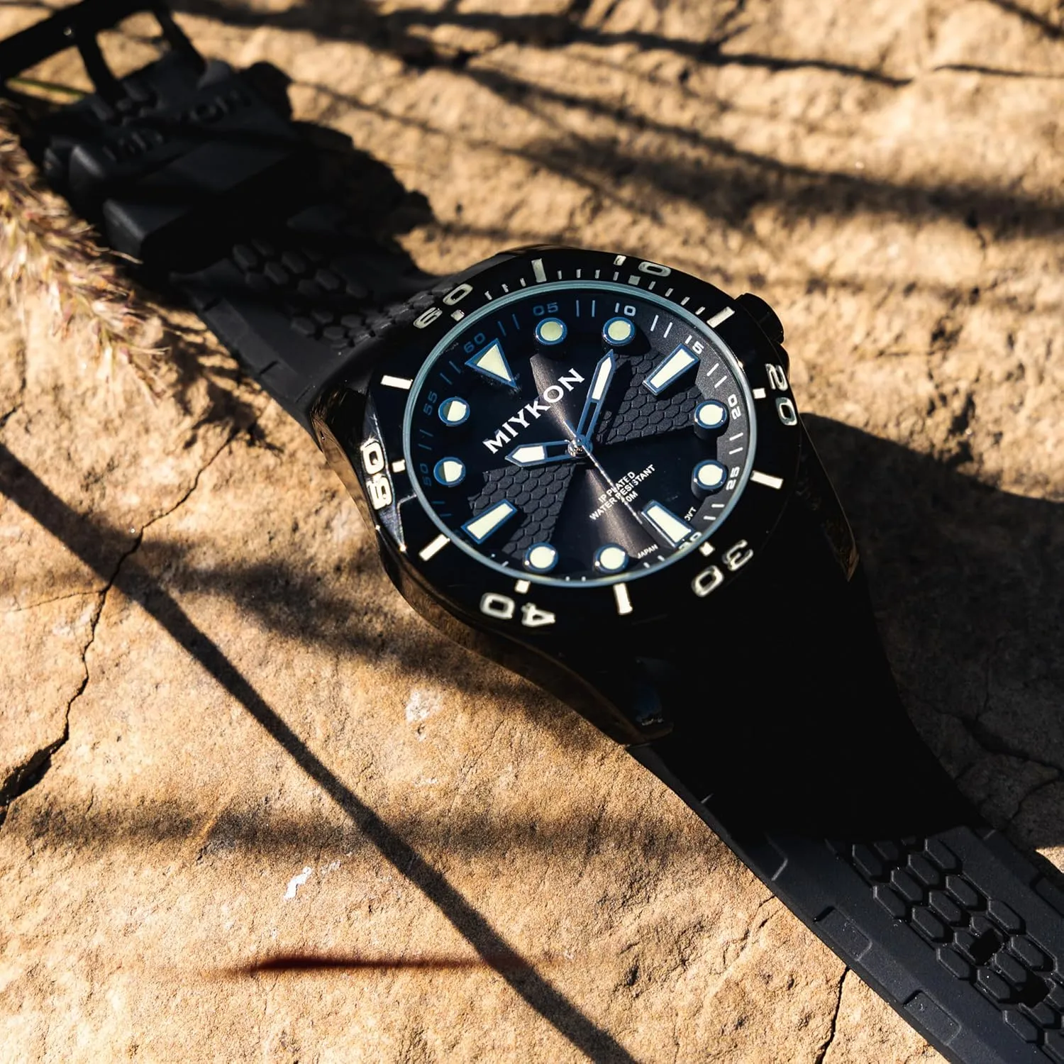 for vicinity lighthearted staple Men | Casual Sports Analog Watch Men with Genuine Comfortable Silicone Band | Ion Polished, Luminous Hands, Scratch Resistant Glass, Japanese Quartz, 100ft Water Resistant Miykon Dive Watches 