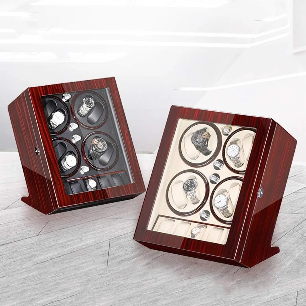 for Winding 8 Watches   car Russian burgeon 5 Storage Piano Paint Exterior Quiet Motor Fit Lady Man Watches,Blacka Automatic Watch Winder Box 