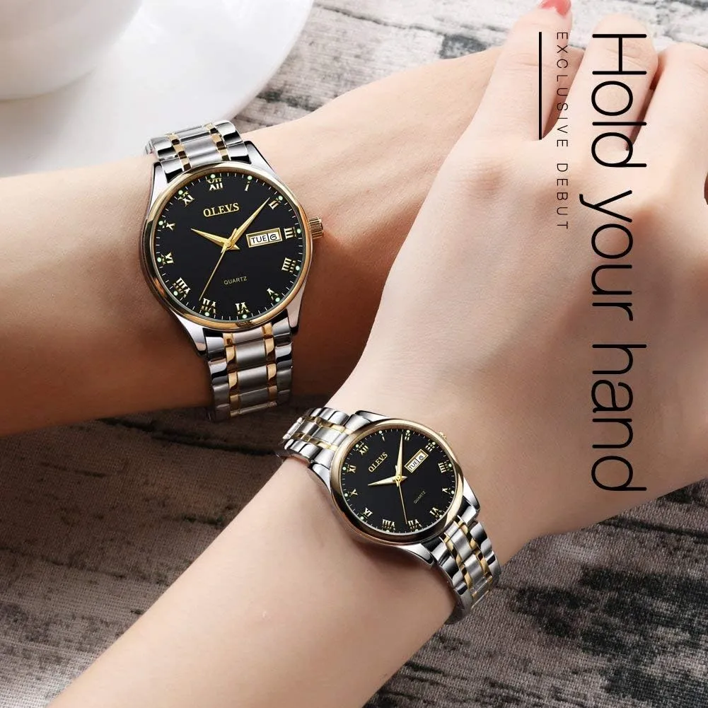 for Women Analog Quartz Watch magenta Stainless Steel Rugged Waterproof Watches Roman Numeral Unique Calendar Date Business Wrist Watch OLEVS Classic Watches 