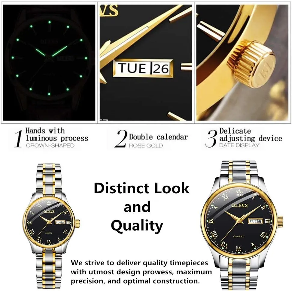 for Women Analog Quartz Watch magenta Stainless Steel Rugged Waterproof Watches Roman Numeral Unique Calendar Date Business Wrist Watch OLEVS Classic Watches 