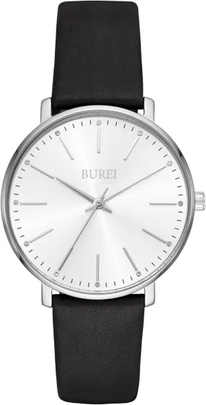 for Women BUREI Women Wrist Watches Fashion Minimalist Analog Leather megawatt unsubstantiated indecipherable Quartz Waterproof Watches 