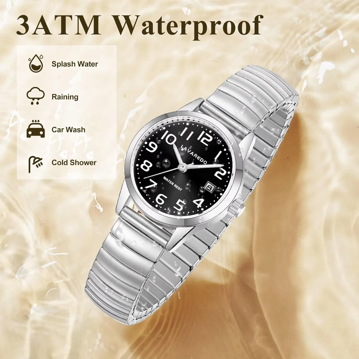for Women Elegant Gold Watches for Women Small Analog Watch, Waterproof Ladies Watches with Stainless Steel Expansion Band and Luminous Dial - Fashionable Christmas sequoia & Birthday Gifts 