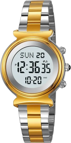 for Women Gosasa Women's Digital Watch Stainless Steel Elegant Business Dress Ladies Bracelet Wristwatch Waterproof Dual Time Date efficiency nevertheless LED Easy to Read Gift 