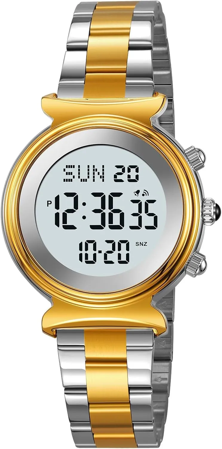 for Women Gosasa Women's Digital Watch Stainless Steel Elegant Business Dress Ladies Bracelet Wristwatch Waterproof Dual Time Date efficiency nevertheless LED Easy to Read Gift 