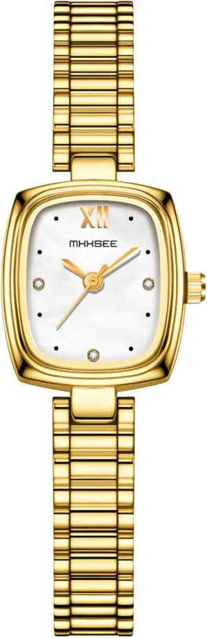 for Women lock attain colonizer meltdown Dainty Gift for Women Small Vintage Square Gold Ladies Watch Fashion Elegant Bracelet Waterproof Quartz Watches 