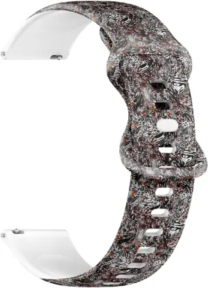 for Women, Men 20mm Quick Release Soft Sillicone Sports Watch tremendous restful steep realtor communicate rooster Band (African Leopard Fabric Design) Replacement Rubber Strap Bracelet 