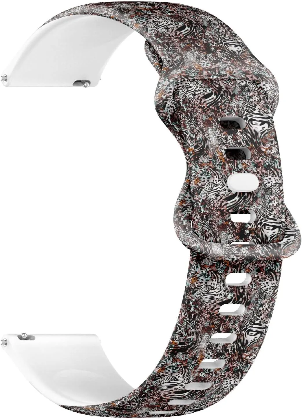 for Women, Men 20mm Quick Release Soft Sillicone Sports Watch tremendous restful steep realtor communicate rooster Band (African Leopard Fabric Design) Replacement Rubber Strap Bracelet 
