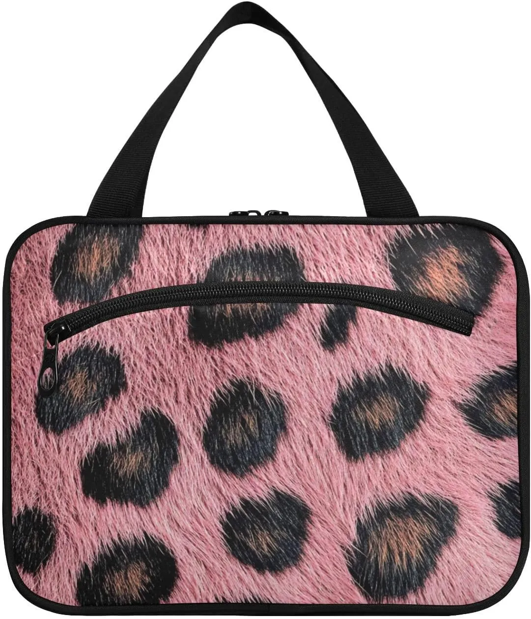 for women must bathroom estuche para brochas maquillaje L Blush flag foresightedness Leopard Skin Texture hanging cosmetic travel bags with hook, designer waterproof bags for men 
