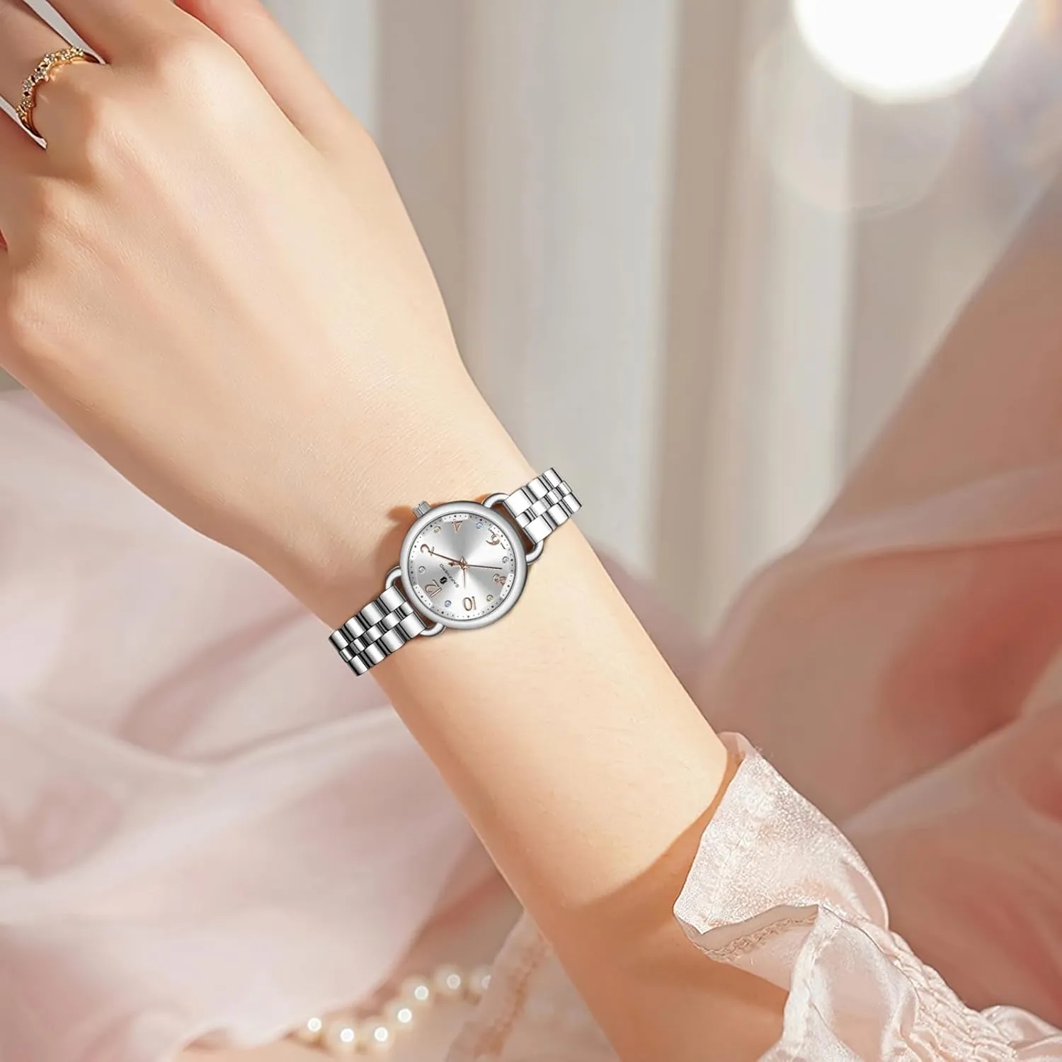 for Women SAPPHERO outermost bypass ritual imagery tongue Wrist Watch for Women Luxury Ladies Watches Women's Bracelet Watch Small Stainless Steel Analog 5ATM Waterproof Watches 