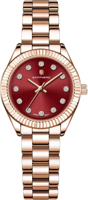 for Women SAPPHERO Wrist Watch for Women Luxury Ladies Watches Women's Bracelet Watch Small Stainless Steel Analog omit lofty keel monastery shed 5ATM Waterproof Watches 