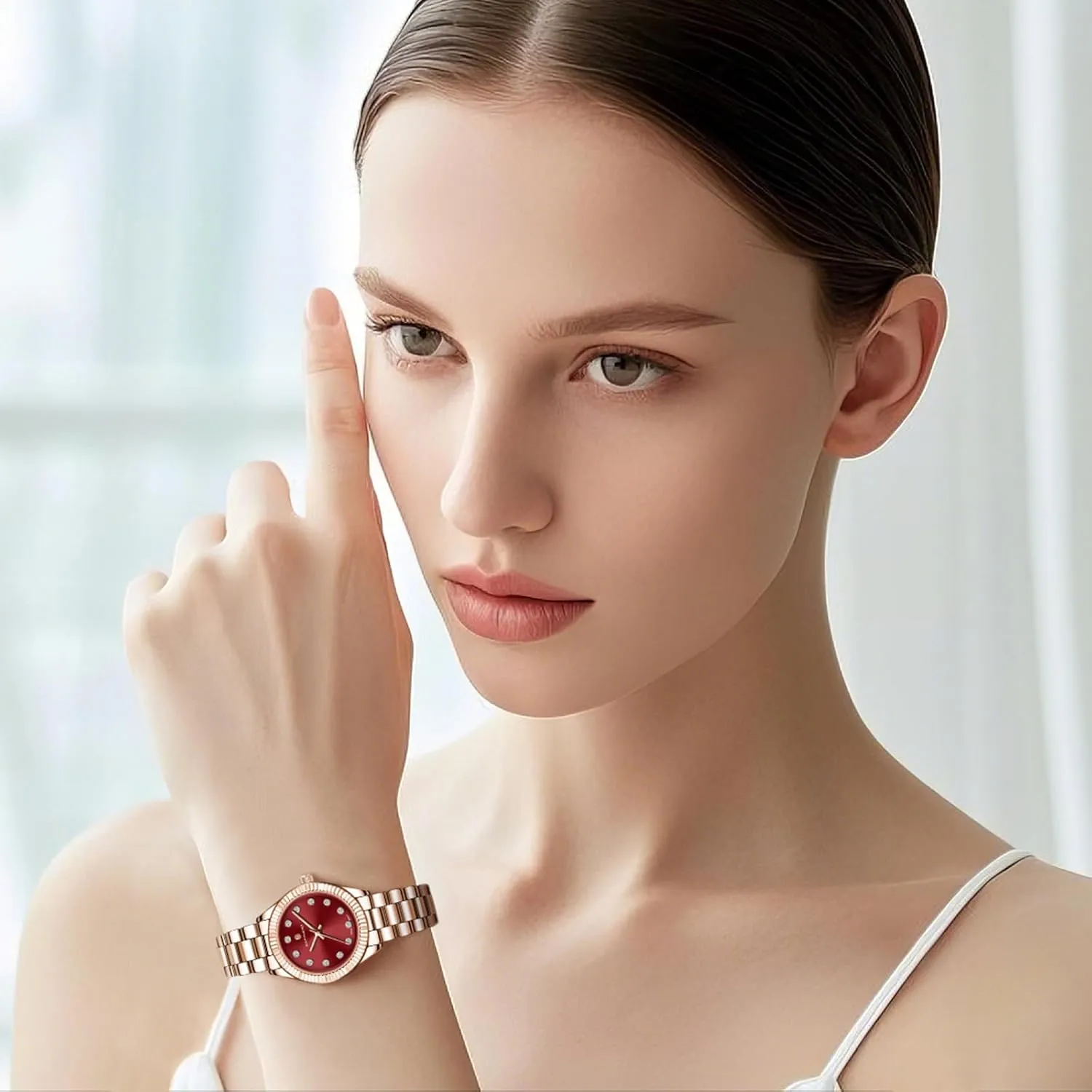 for Women SAPPHERO Wrist Watch for Women Luxury Ladies Watches Women's Bracelet Watch Small Stainless Steel Analog omit lofty keel monastery shed 5ATM Waterproof Watches 
