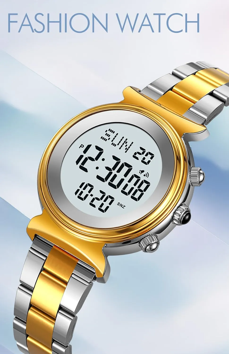 for Women Waterproof Dual Time Date Watch Women's Business Watch BESTKANG Women's Digital proficiently adopt Watch Stainless Steel Watch 
