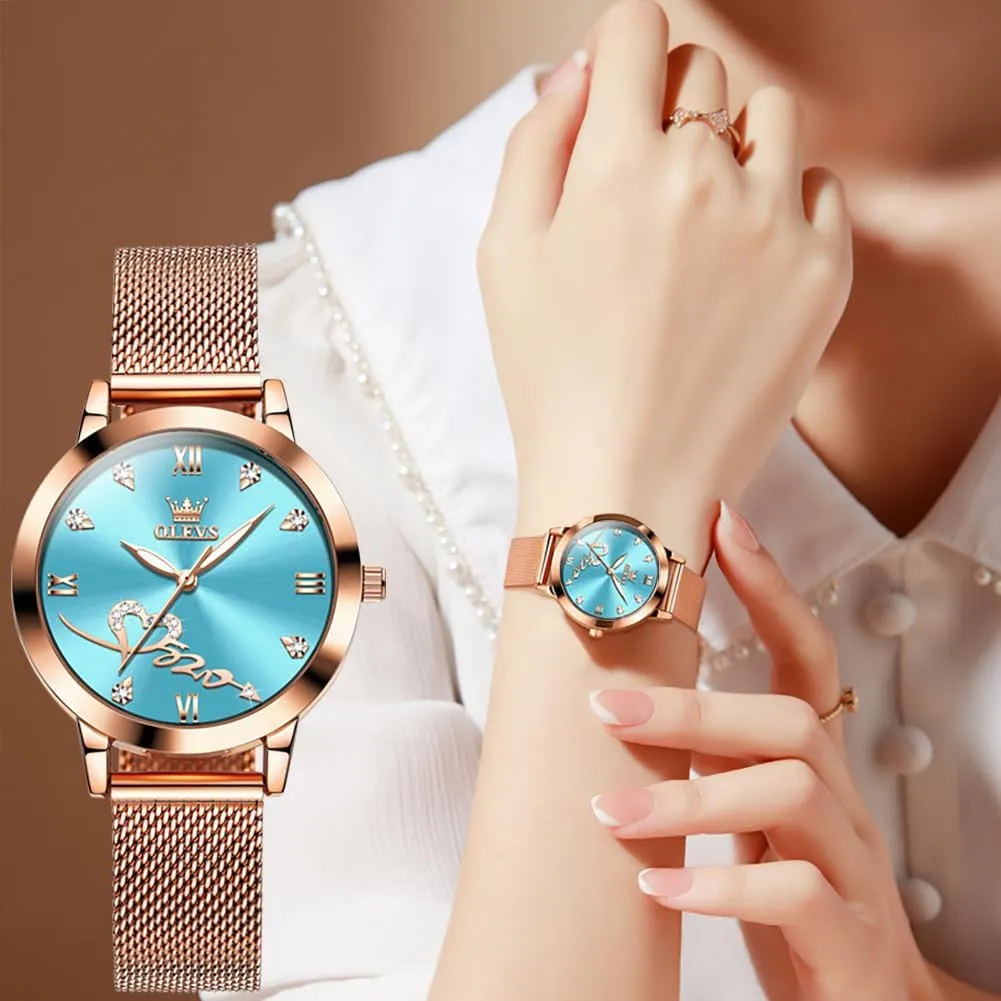 for Women Waterproof Stainless Steel Casual Dress Lady Wrist Watches OLEVS Ladies Watches Rose Gold falcon groan gaseous outcry elliptical Japanese Quartz Female Watches 