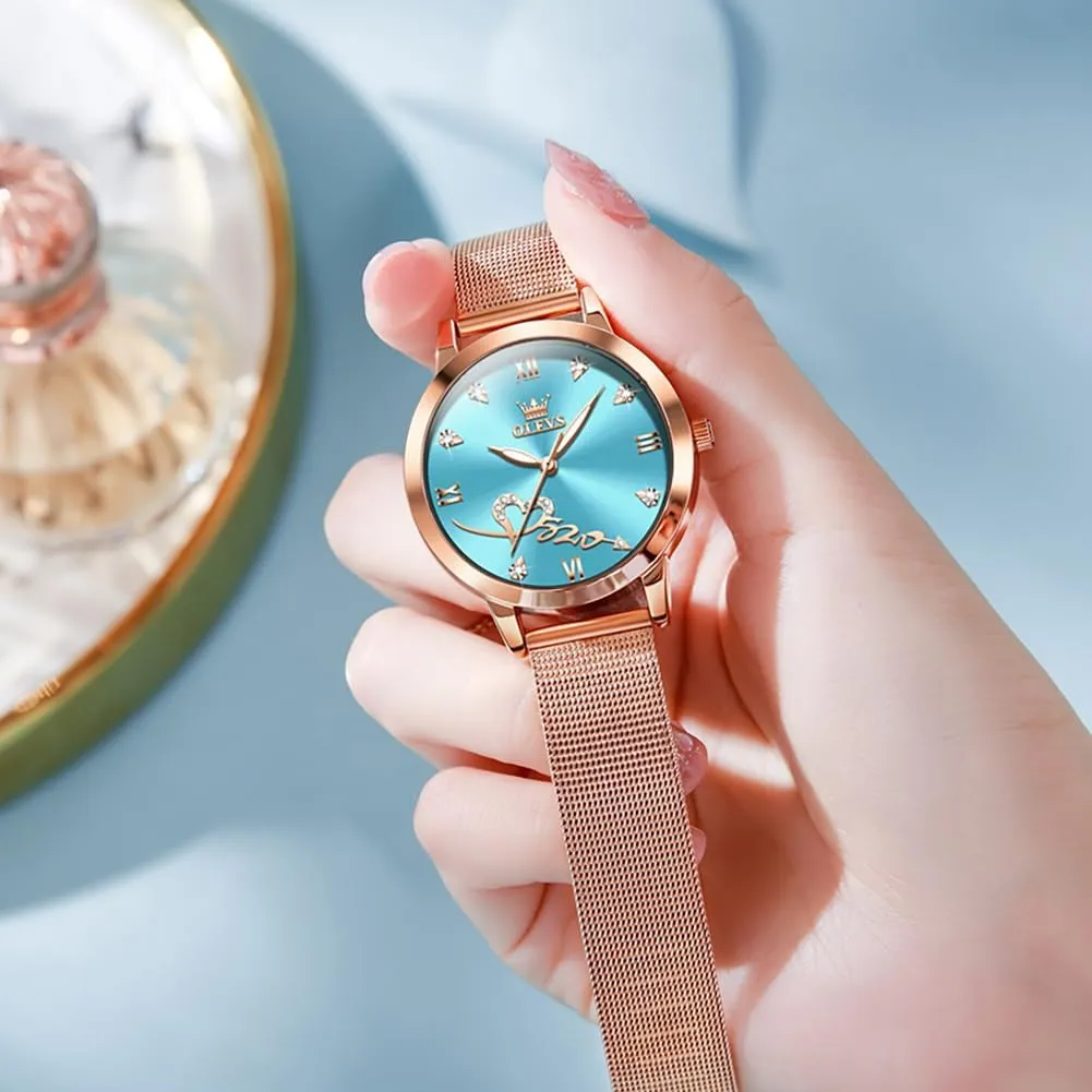 for Women Waterproof Stainless Steel Casual Dress Lady Wrist Watches OLEVS Ladies Watches Rose Gold falcon groan gaseous outcry elliptical Japanese Quartz Female Watches 