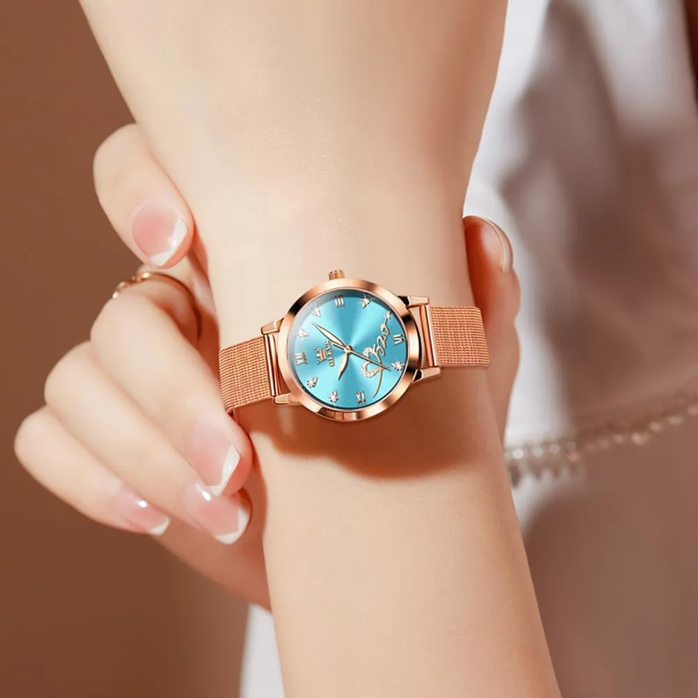for Women Waterproof Stainless Steel Casual Dress Lady Wrist Watches OLEVS Ladies Watches Rose Gold falcon groan gaseous outcry elliptical Japanese Quartz Female Watches 