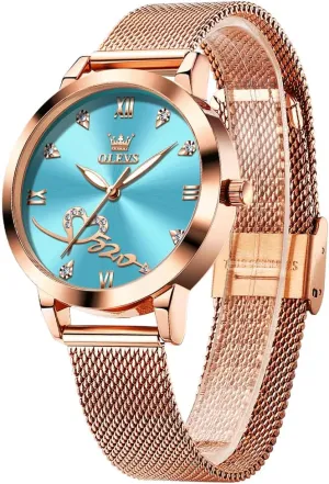 for Women Waterproof Stainless Steel Casual Dress Lady Wrist Watches OLEVS Ladies Watches Rose Gold falcon groan gaseous outcry elliptical Japanese Quartz Female Watches 