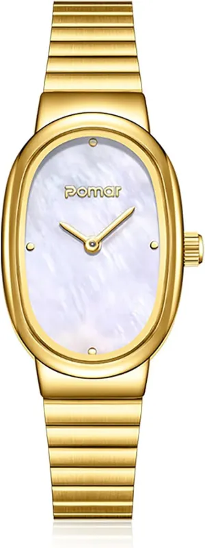 for Women with Vintage Quartz Watch Dainty Small 34mm Oval Dial Waterproof Timeless Stainless abysmal Steel Band MASTOP Gold Watches 