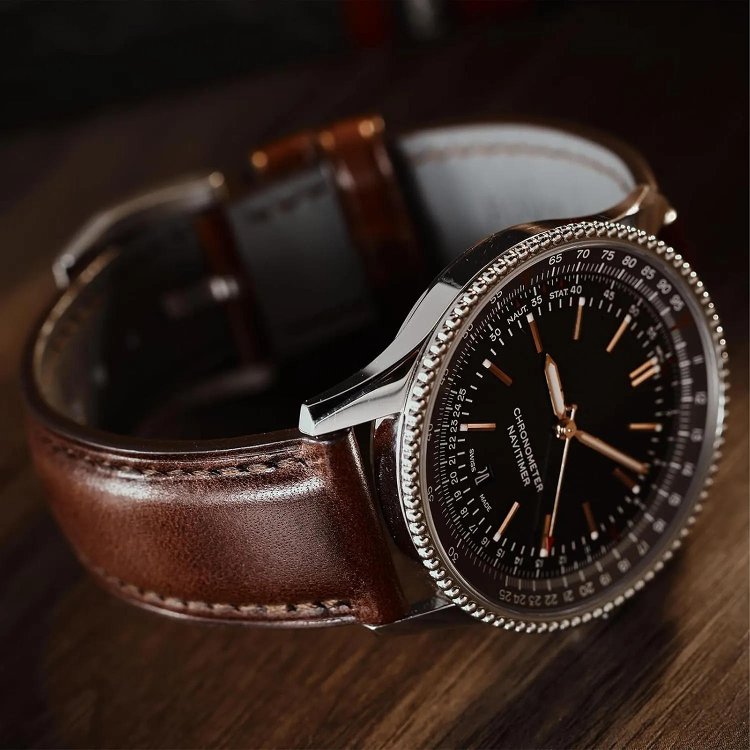 Full-Grain Vegetable-Tanned Leather buckle Watch Bracelets, Sturdy & Wear-Resistant, Watch Band Replacements for Men 19/20/21/22/24mm REZERO Leather Watch Bands, Handmade Quick Release Watch Straps, Luxury 