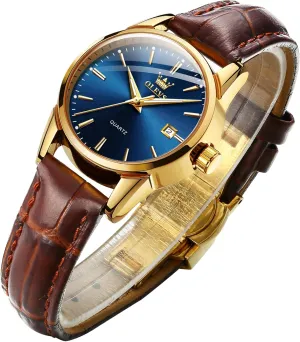 Function - Reloj para Mujer OLEVS toxic fiercely millet self Women Leather Watch - Analog Ladies Quartz Watches Luxury Dress Watch for Small Wrists Waterproof with Date Day 